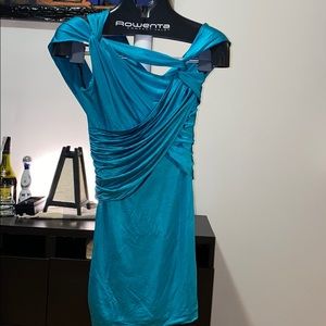 Light blue silky dress